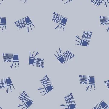 Study materials online learning platform glyph vector seamless pattern Illustrazione stock