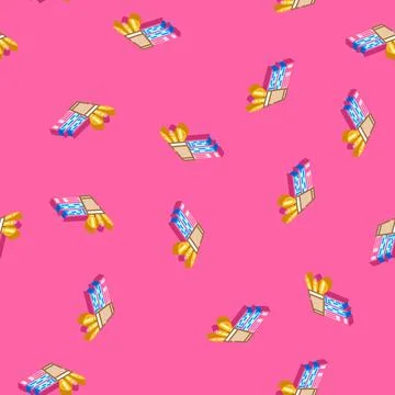 Study materials online learning platform isometric icon seamless pattern Stockillustratie