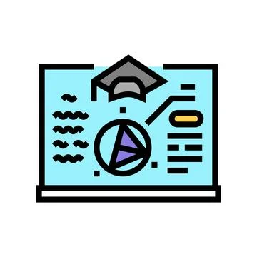 Study math science education color icon vector illustration Stock Illustration