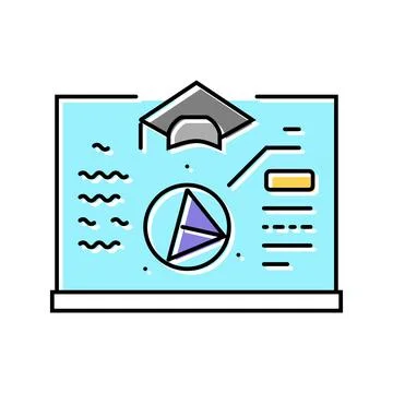 Study math science education color icon vector illustration Stock Illustration