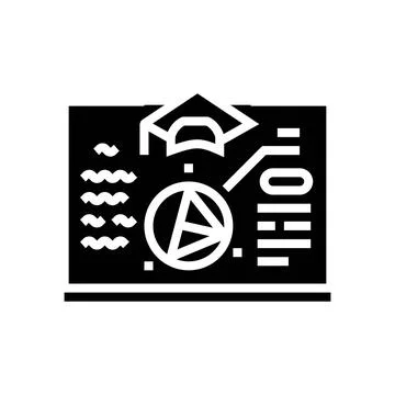 Study math science education glyph icon vector illustration Stockillustratie