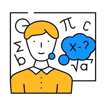 Study math science education icon color illustration Illustrazione stock