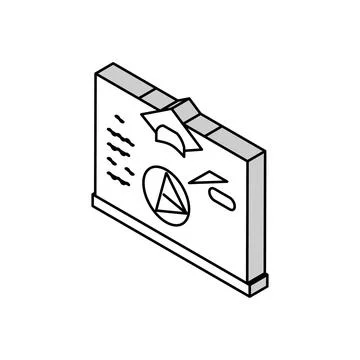 Study math science education isometric icon vector illustration Stock Illustration