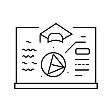 Study math science education line icon vector illustration Stock Illustration