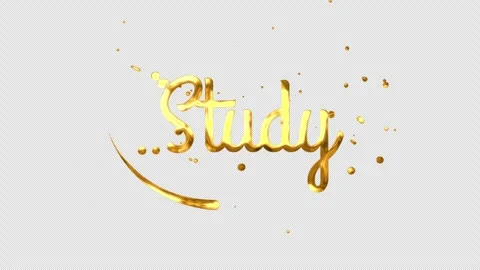 Study With Me Handwriting Animation Mustard 4K Transparent Background Stock-Footage 342751953