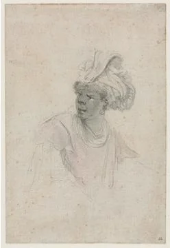 Study of a Moor, Facing to the Left, c. 1657. Stefano Della Bella (Italian,.. Stock Illustration