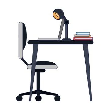 Study office room Illustrazione stock