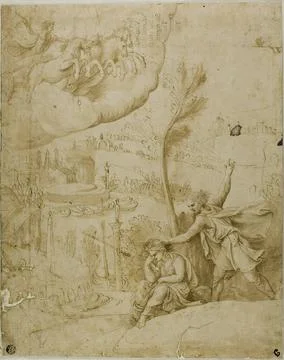 Study for the Omen of the Future Greatness of Augustus Left Portion Artist... Stock Photos
