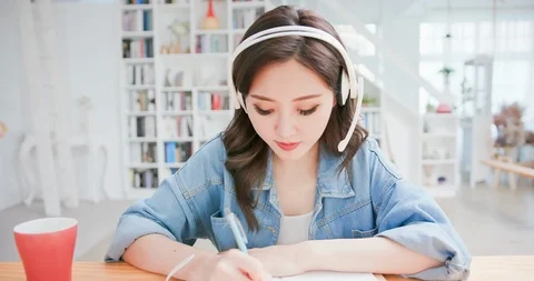 Study with online education service Stock Footage 127374108