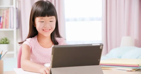 Study with online education service Stock Footage 128631729