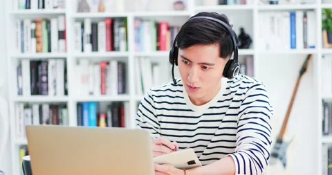 Study with online education service Stock Footage 131701213