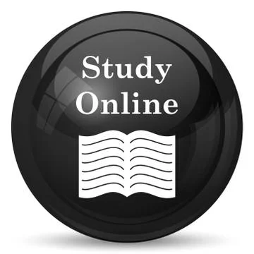 Study online icon. Internet button on white background.. Stock Illustration