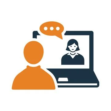 Study, online icon. Simple color vector. 스톡 일러스트