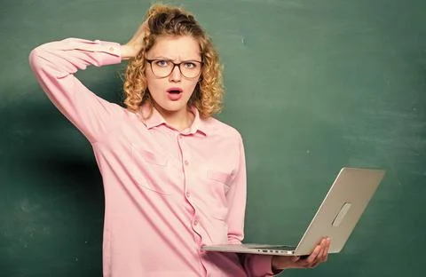 Study online. STEM student. Informatics and programming. Teacher notebook Foto stock