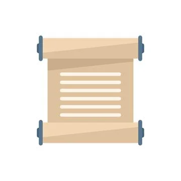 Study papyrus icon flat vector. Final exam Stock Illustration