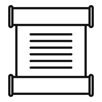 Study papyrus icon outline vector. Final exam Illustrazione stock