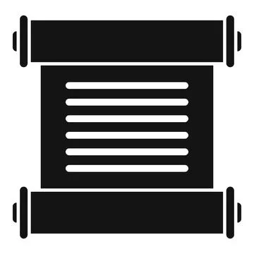 Study papyrus icon simple . Final exam Stock Illustration