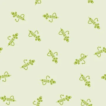 Study pen character glyph seamless pattern Illustrazione stock