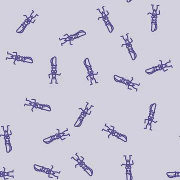 Study pen character line vector seamless pattern 스톡 일러스트