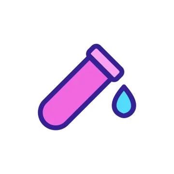 Study of the pollution icon vector. Isolated contour symbol illustration Stock Illustration