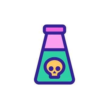 Study of the pollution icon vector. Isolated contour symbol illustration 스톡 일러스트