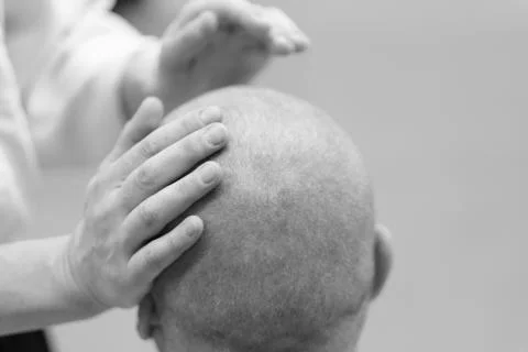 The study of the position of the hands when practicing the techniques of sing Stock Photos