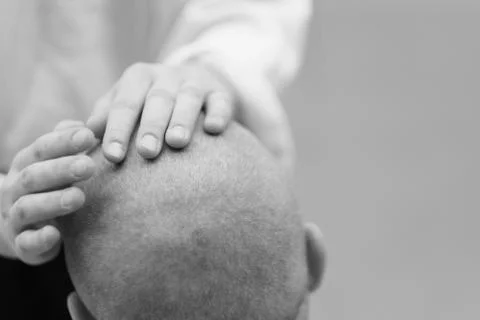 The study of the position of the hands when practicing the techniques of sing Stock Photos