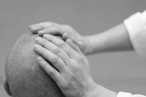 The study of the position of the hands when practicing the techniques of sing Stock Photos