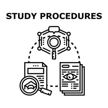 Study procedures concept selecting data for analysis 库存插图