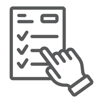 Study program line icon, e learning Illustrazione stock