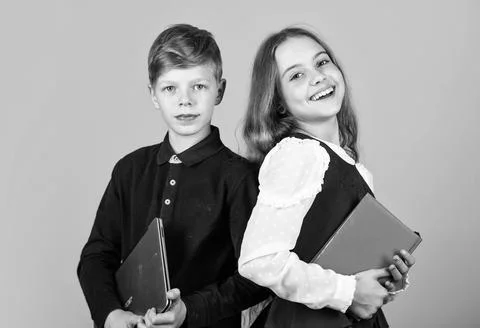 Study programming. Student with laptop computer. Child using pc. Life online 스톡 사진