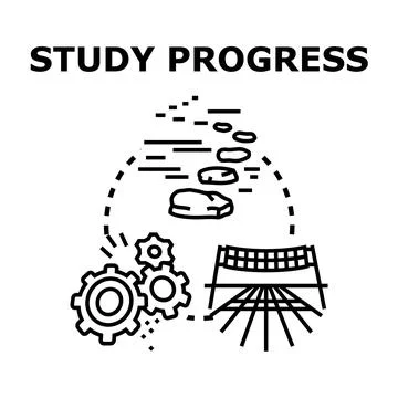 Study progress concept showing educational development steps Stock Illustration