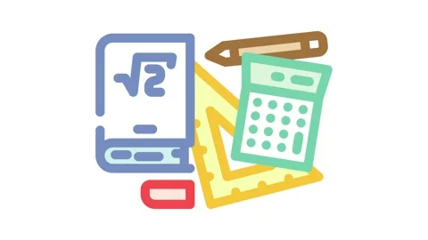 Study resources education platform color icon animation Stock Footage 327257657