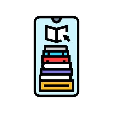Study resources education platform color icon vector illustration Stock Illustration