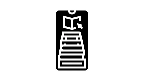 Study resources education platform glyph icon animation Stock Footage 326144360