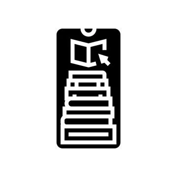 Study resources education platform glyph icon vector illustration Stockillustratie