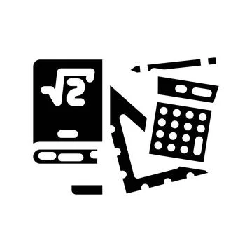 Study resources education platform glyph icon vector illustration Stockillustratie