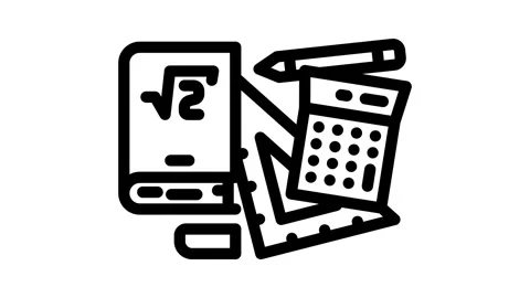Study resources education platform line icon animation Stock Footage 326749367