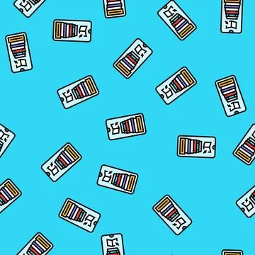 Study resources education platform vector seamless pattern Stock Illustration