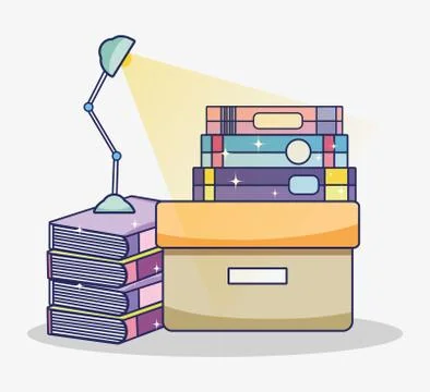 Study room interior Stock Illustration