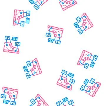 Study of shoe production vector seamless pattern 스톡 일러스트