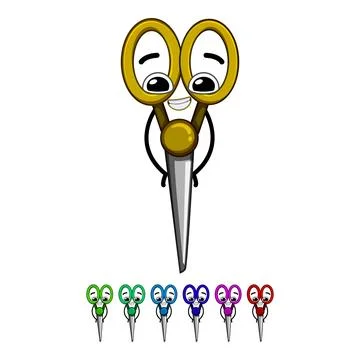 Study stationery character cartoon vector graphic Stock Illustration