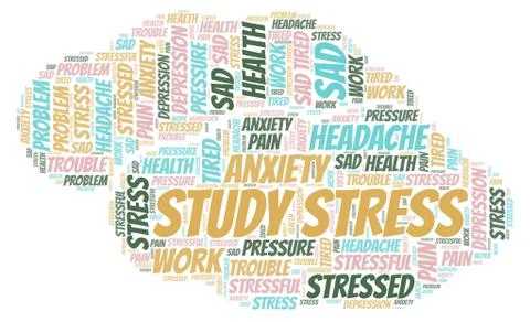 Study Stress word cloud. Stock Illustration