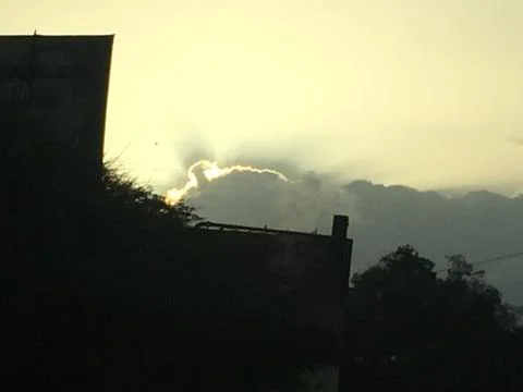 A study of sunlight in the sky Foto stock