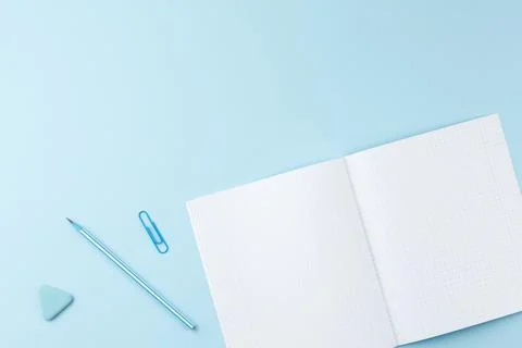 Study supplies on the school desk. Stock Photos