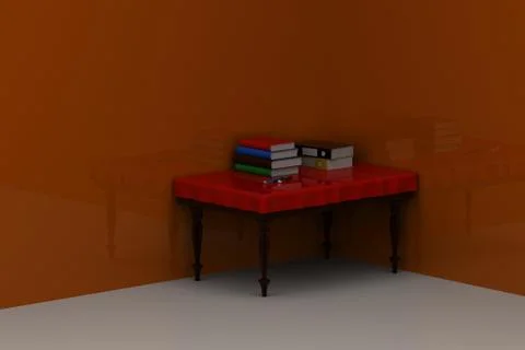 Study table and chair Free Stock Illustration