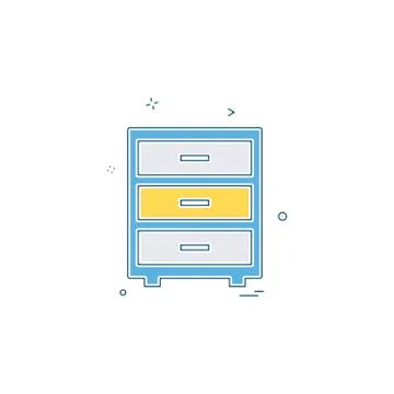 Study table icon design vector Stockillustratie