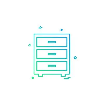 Study table icon design vector Stock Illustration