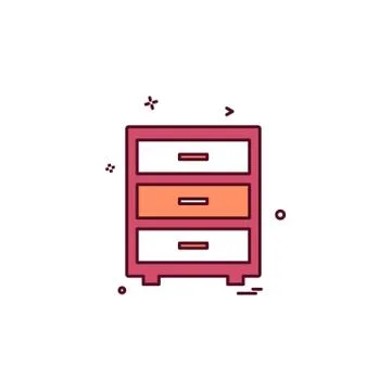 Study table icon design vector 스톡 일러스트