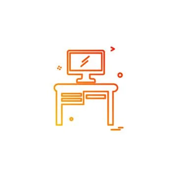 Study table icon design vector Stock Illustration